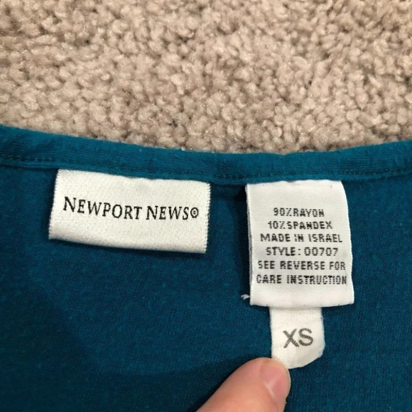 Newport News Blue Long Sleeve Maxi Dress Size Extra Small - Picture 3 of 7